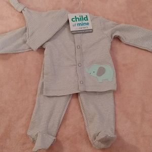Elephant newborn pajamas